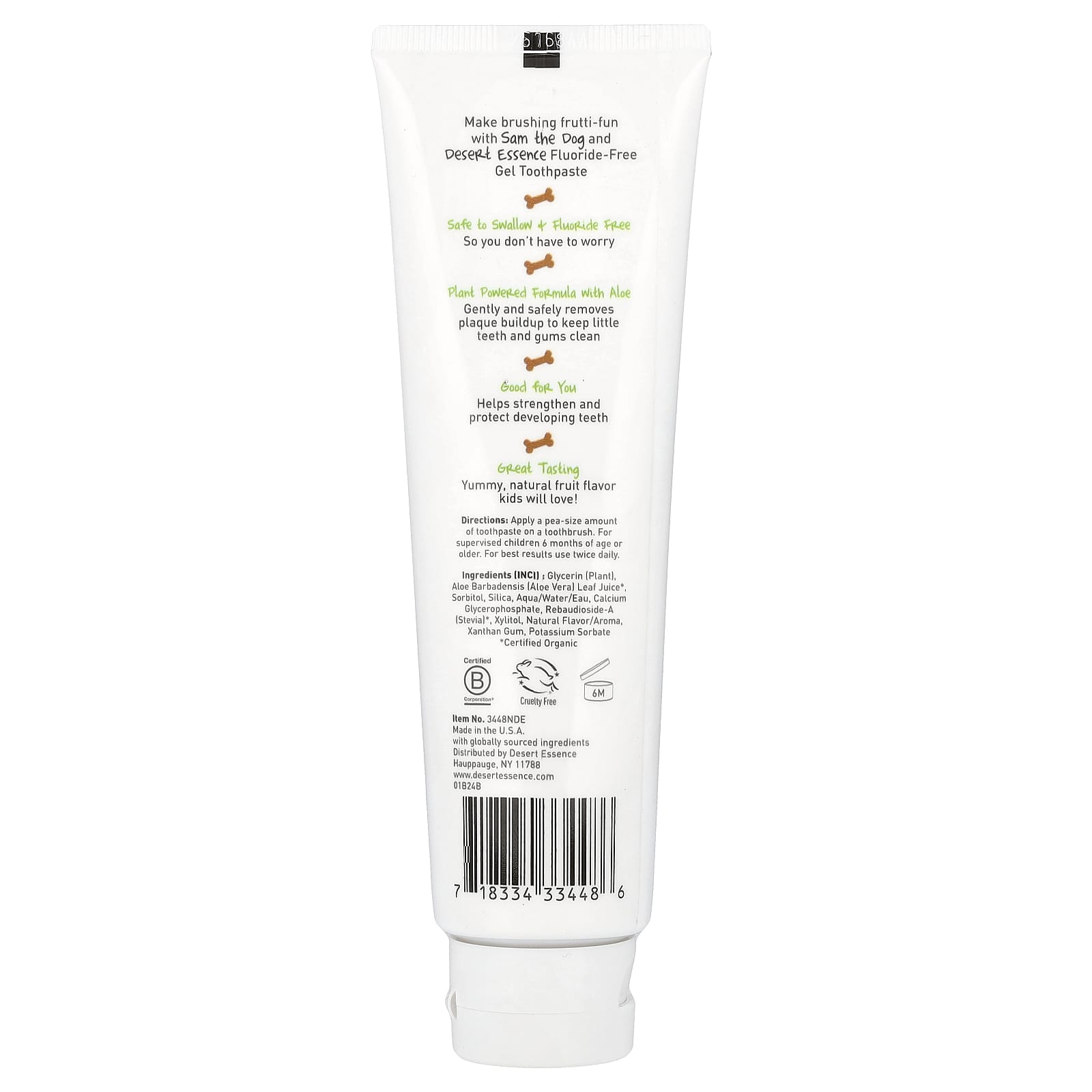 Desert Essence Kids Toothpaste Gel, 6 Months to 6 Years, Tutti Frutti, 133 g - view 2